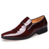 Elegant Breathable Oxford Leather Shoes for Men - Perfect Formal Flats for Office, Weddings, and Daily Wear - Comfortable Slip-On Design with Pointed Toe and Rubber Outsole